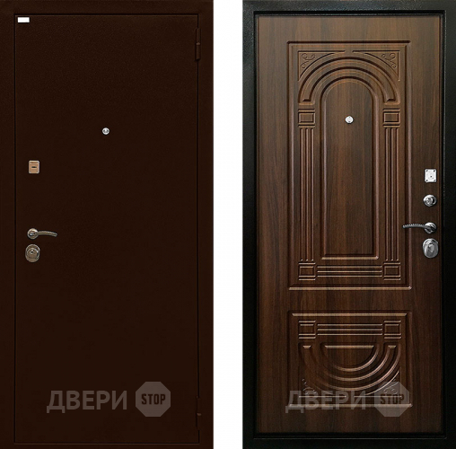 Входная металлическая Дверь Ратибор Оптима 3К Орех бренди в Солнечногорске