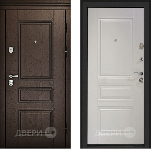 Входная металлическая Дверь (Дверной Континент) Аликанте Белый ясень в Солнечногорске