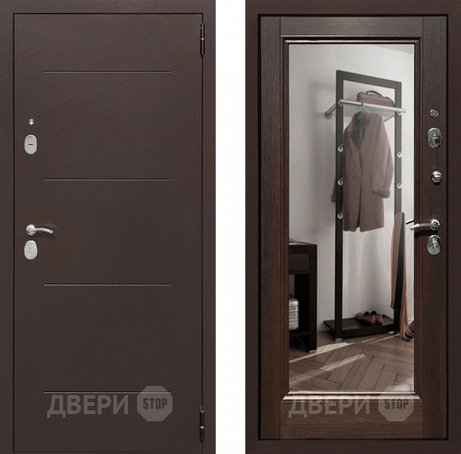Дверь Престиж 100 с зеркалом Медь/Венге в Солнечногорске
