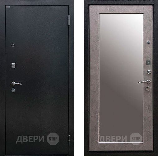 Входная металлическая Дверь Ратибор Классик 3К с зеркалом Бетон светлый в Солнечногорске