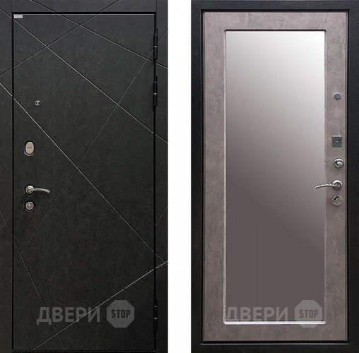 Дверь Ратибор Эстет 3К с зеркалом Бетон светлый в Солнечногорске