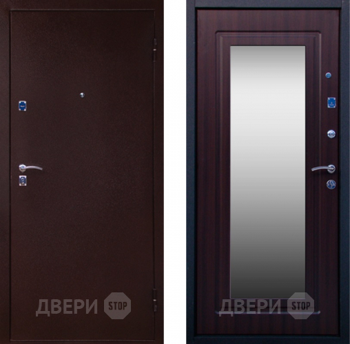 Дверь СТОП Медь ЗЕРКАЛО Венге в Солнечногорске
