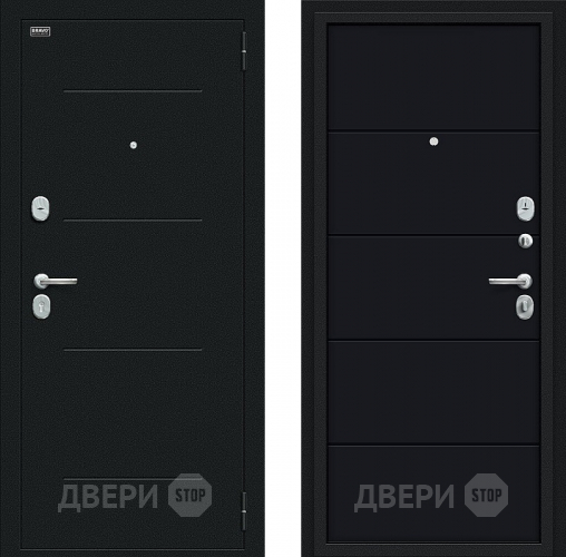 Входная металлическая Дверь Bravo Граффити-1 Букле черное/Total Black в Солнечногорске