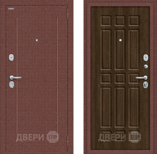 Дверь Bravo Любо Мини Антик медный/Dark Barnwood в Солнечногорске