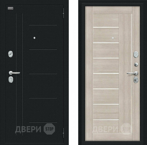Входная металлическая Дверь Bravo Проф Букле черное/Cappuccino Veralinga в Солнечногорске