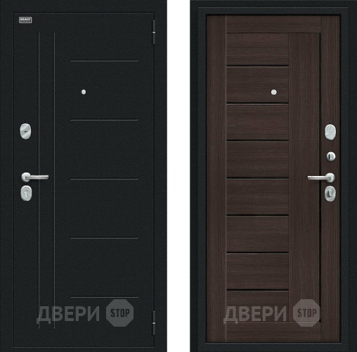 Входная металлическая Дверь Bravo Проф Букле черное/Wenge Veralinga в Солнечногорске