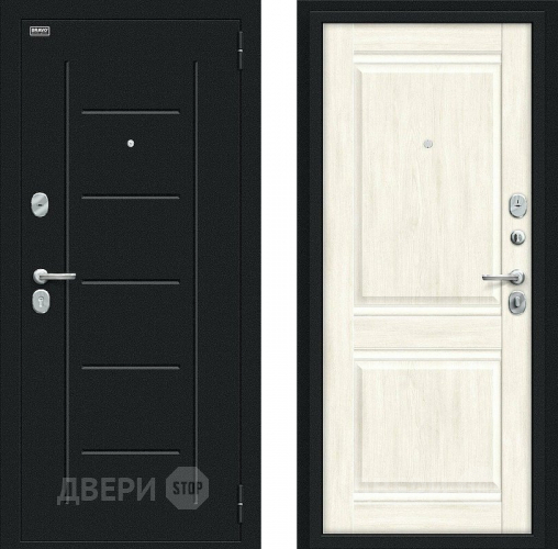 Входная металлическая Дверь Bravo Некст Kale Букле черное/Nordic Oak в Солнечногорске
