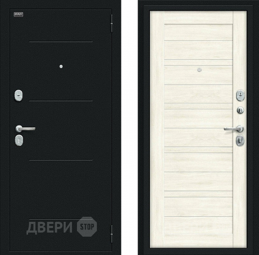 Дверь Bravo Сити Kale Букле черное/Nordic Oak в Солнечногорске