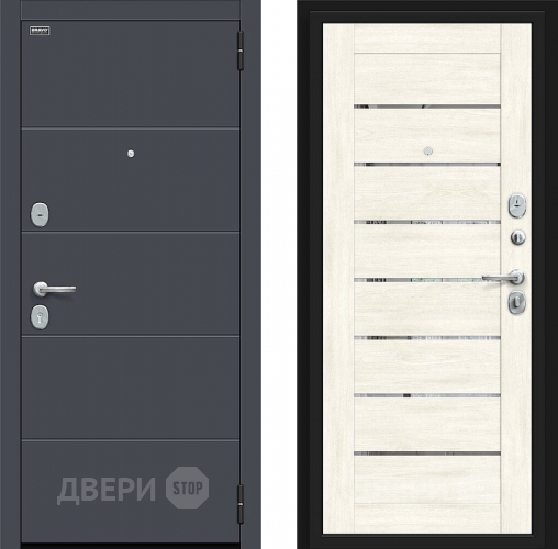 Входная металлическая Дверь Bravo Прайд Kale Graphite Pro/Nordic Oak в Солнечногорске