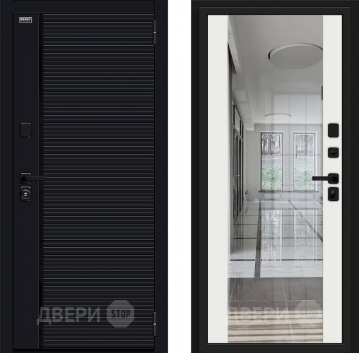 Дверь Bravo Лайнер-3 Total Black/Off-white в Солнечногорске