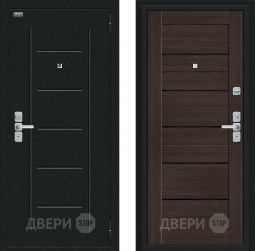 Дверь Bravo Райт Букле черное/Wenge Veralinga в Солнечногорске