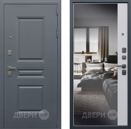 Входная металлическая Дверь АСД Барселона с зеркалом в Солнечногорске