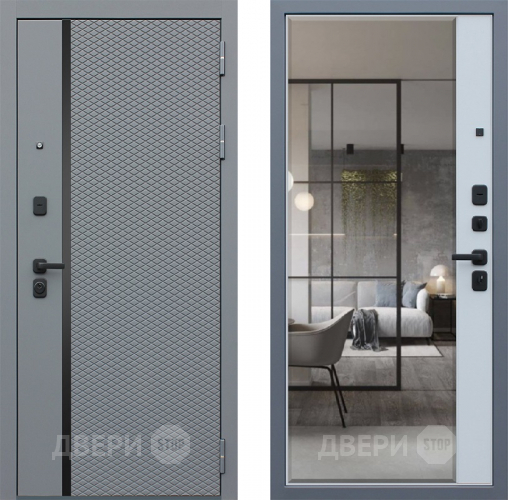 Входная металлическая Дверь АСД Манчестер с зеркалом в Солнечногорске