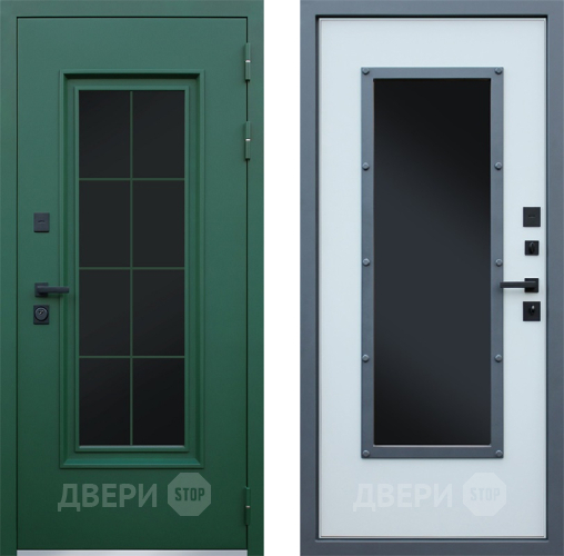 Дверь АСД Терморазрыв Олимп с окном и английской решеткой в Солнечногорске