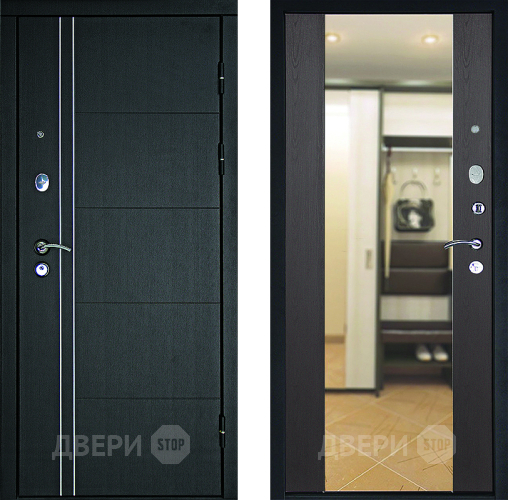 Входная металлическая Дверь Дверной Континент Тепло - Люкс Зеркало Венге в Солнечногорске