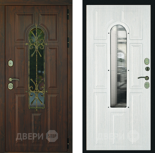 Входная металлическая Дверь Дверной Континент Лион Альберо Браш в Солнечногорске