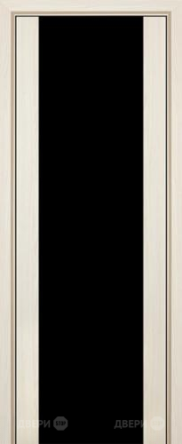 Межкомнатная дверь ProfilDoors 8X эш вайт мелинга (черный триплекс) в Солнечногорске