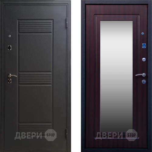 Входная металлическая Дверь СТОП ЗЕРКАЛО Венге в Солнечногорске
