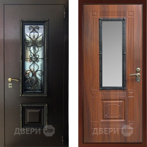Дверь с ковкой и стеклом в Солнечногорске