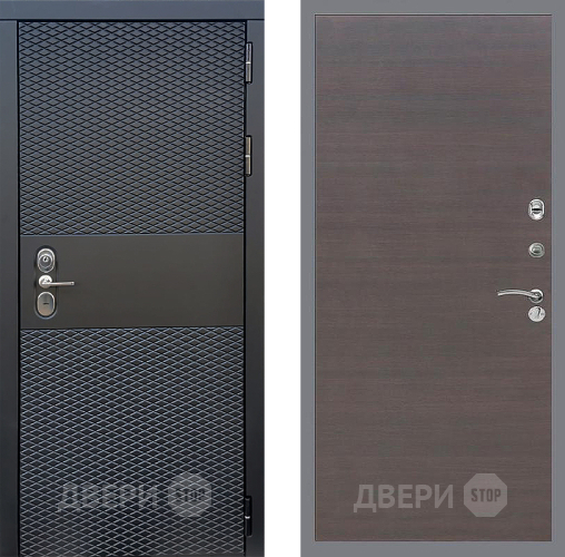 Входная металлическая Дверь Стоп БЛЭК CISA Гладкая венге поперечный в Солнечногорске
