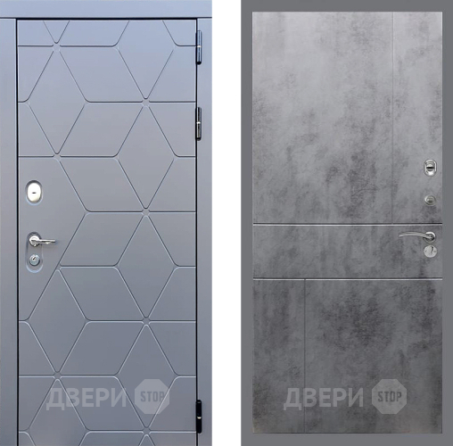 Входная металлическая Дверь Стоп КОСМО ФЛ-290 Бетон темный в Солнечногорске