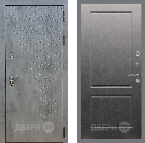 Входная металлическая Дверь Стоп БЕТОН ФЛ-117 Штукатурка графит в Солнечногорске