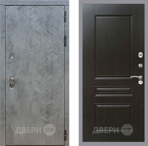 Входная металлическая Дверь Стоп БЕТОН ФЛ-243 Венге в Солнечногорске