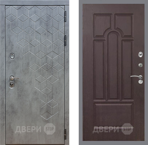 Входная металлическая Дверь Стоп БЕТОН ФЛ-58 Венге в Солнечногорске