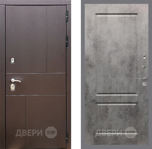 Входная металлическая Дверь Стоп УРБАН ФЛ-117 Бетон темный в Солнечногорске