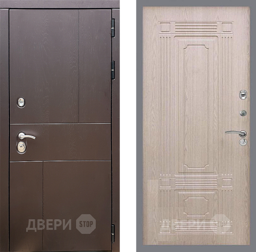 Входная металлическая Дверь Стоп УРБАН ФЛ-2 Беленый дуб в Солнечногорске