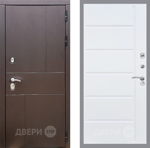 Входная металлическая Дверь Стоп УРБАН ФЛ-102 Белый ясень в Солнечногорске