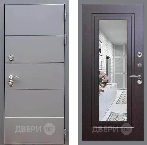 Дверь Стоп АРТ ГРАФИТ Зеркало ФЛ-120 Венге в Солнечногорске