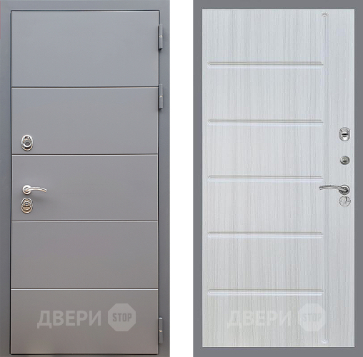 Дверь Стоп АРТ ГРАФИТ ФЛ-102 Сандал белый в Солнечногорске