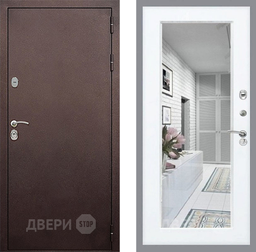 Дверь Стоп КЛАССИК Медь Зеркало Силк Сноу в Солнечногорске