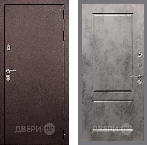 Дверь Стоп КЛАССИК Медь ФЛ-117 Бетон темный в Солнечногорске