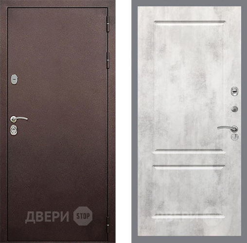 Дверь Стоп КЛАССИК Медь ФЛ-117 Бетон светлый в Солнечногорске