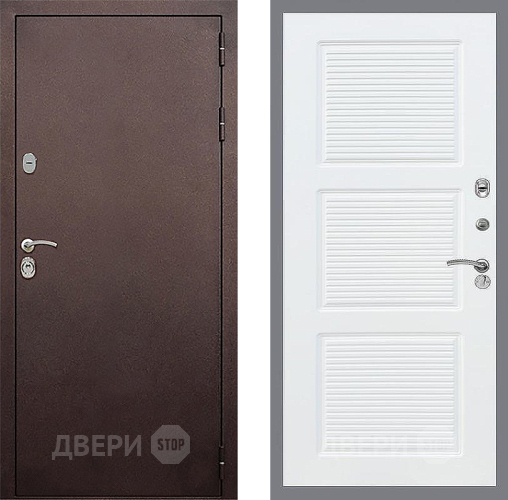Дверь Стоп КЛАССИК Медь ФЛ-1 Силк Сноу в Солнечногорске