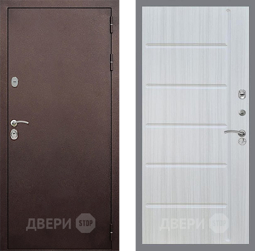 Входная металлическая Дверь Стоп КЛАССИК Медь ФЛ-102 Сандал белый в Солнечногорске
