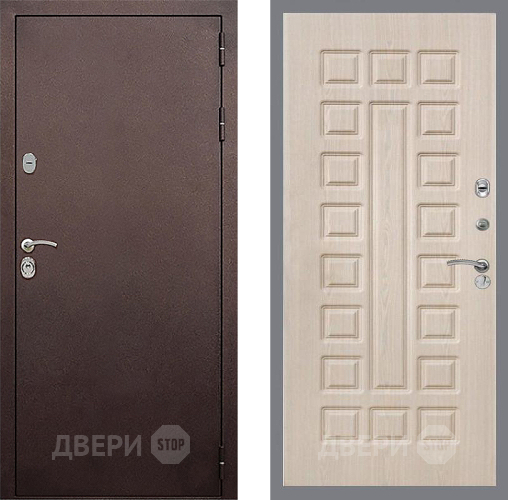 Входная металлическая Дверь Стоп КЛАССИК Медь ФЛ-183 Беленый дуб в Солнечногорске