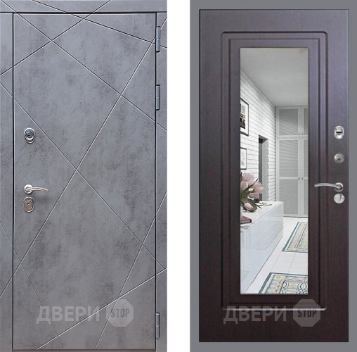 Дверь Стоп Лучи Зеркало ФЛ-120 Венге в Солнечногорске