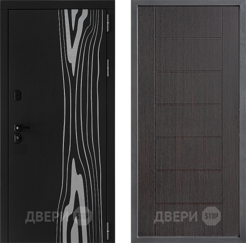 Входная металлическая Дверь Дверной континент ДК-12 ФЛ-Лайн Венге в Солнечногорске