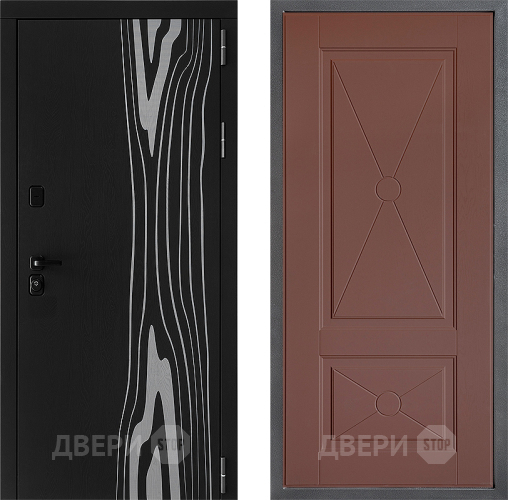 Входная металлическая Дверь Дверной континент ДК-12 ФЛ-617 Ясень шоколадный в Солнечногорске