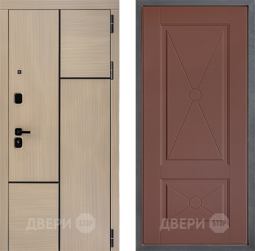 Входная металлическая Дверь Дверной континент ДК-14 ФЛ-617 Ясень шоколадный в Солнечногорске