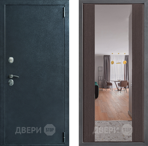 Входная металлическая Дверь Дверной континент ДК-70 Дизайн ФЛЗ-1 Зеркало Венге в Солнечногорске