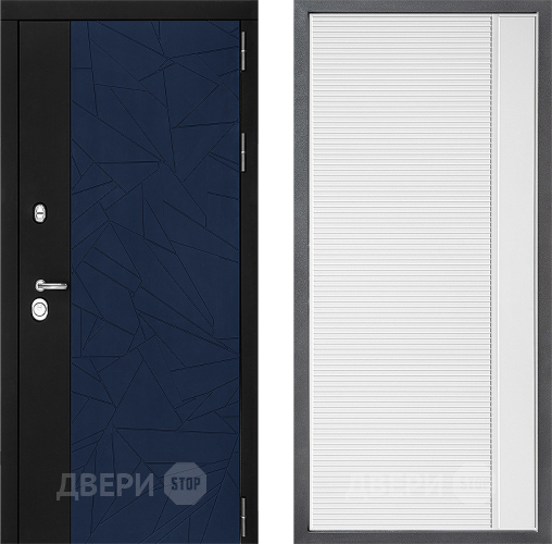 Входная металлическая Дверь Дверной континент ДК-9 ФЛ-757 Белое Стекло Софт милк в Солнечногорске