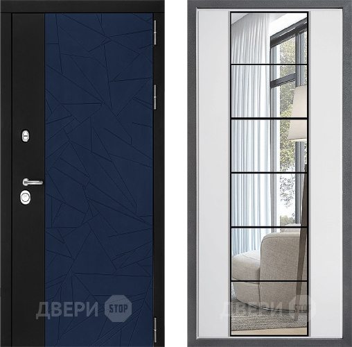 Дверь Дверной континент ДК-9 ФЛЗ-2 Зеркало Белый софт в Солнечногорске