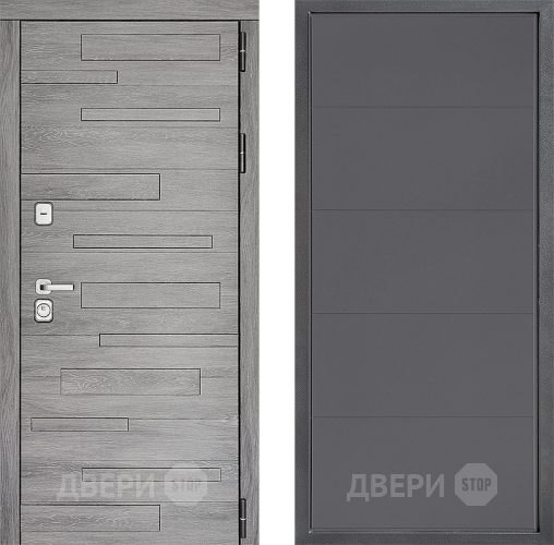 Входная металлическая Дверь Дверной континент ДК-10 ФЛ-649 Графит софт в Солнечногорске