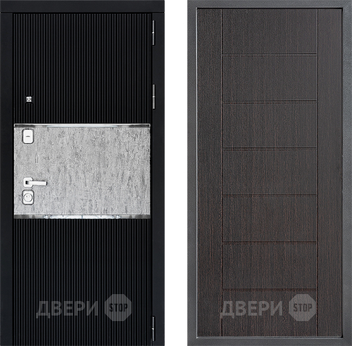 Входная металлическая Дверь Дверной континент ДК-13 ФЛ-Лайн Венге в Солнечногорске