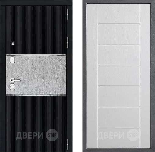 Входная металлическая Дверь Дверной континент ДК-13 ФЛ-Лайн Белое дерево в Солнечногорске