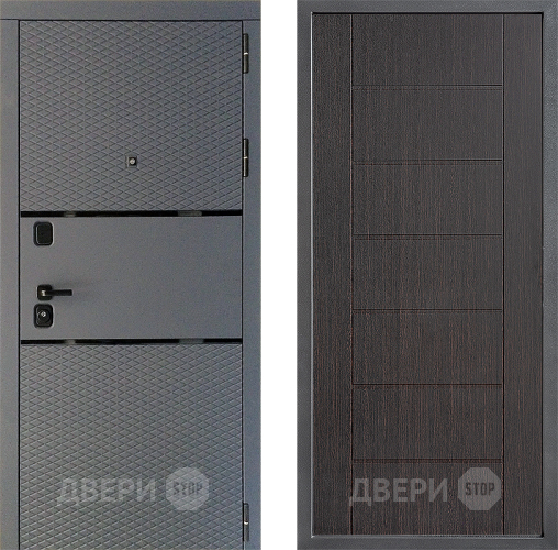 Входная металлическая Дверь Дверной континент Диамант Дизайн ФЛ-Лайн Венге в Солнечногорске